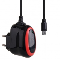 ЗУ сетевое Brera Classic micro USB 2A (черный с красным)

