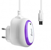 ЗУ сетевое Brera Classic micro USB 2A (белый с пурпурным)

