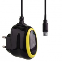 ЗУ сетевое Brera Classic micro USB 1A (черный с желтым)

