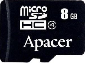 Карта флэш-памяти MicroSD 8 Гб Apacer без адаптера (class 4)

