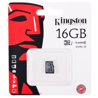 Карта флэш-памяти MicroSD 16 Гб Kingston без адаптера (class 10) UHS-1

