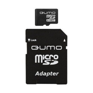 Карта флэш-памяти MicroSD 32 Гб Qumo +SD адаптер (class 10)

