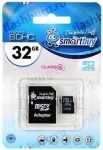 Карта флэш-памяти MicroSD 32 Гб Smart Buy +SD адаптер (class 10)

