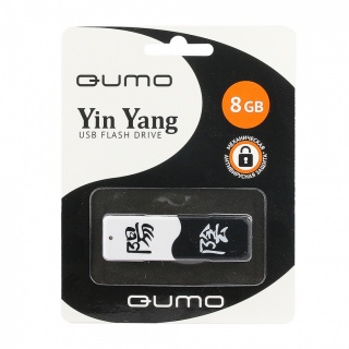 Флэш накопитель USB 8 Гб Qumo ИНЬ&ЯН (белый/черный)

