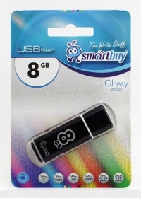 Флэш накопитель USB 8 Гб Smart Buy Glossy (черный)

