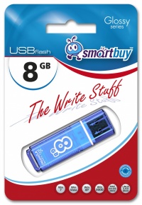 Флэш накопитель USB 8 Гб Smart Buy Glossy (синий)

