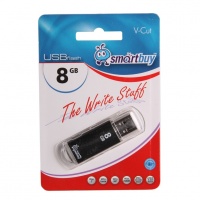 Флэш накопитель USB 8 Гб Smart Buy V-Cut (черный)

