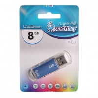 Флэш накопитель USB 8 Гб Smart Buy V-Cut (синий)


