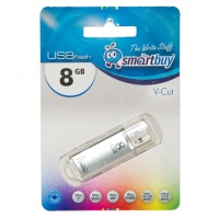 Флэш накопитель USB 8 Гб Smart Buy V-Cut (серебристый)

