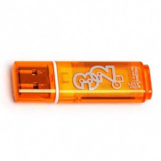 Флэш накопитель USB 32 Гб Smart Buy Glossy (оранжевый)

