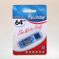 Флэш накопитель USB 64 Гб Smart Buy Glossy (синий)


