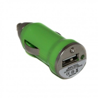 Автомобильный адаптер - АЗУ-USB для Apple iPhone 3 1000 mA (зеленый)

