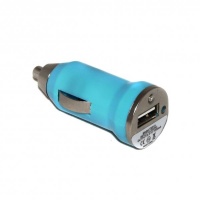Автомобильный адаптер - АЗУ-USB для Apple iPhone 3 1000 mA (светло-голубой)

