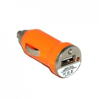 Автомобильный адаптер - АЗУ-USB для Apple iPhone 3 1000 mA (оранжевый)

