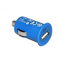 Автомобильный адаптер - АЗУ-USB для Apple iPhone 4 1000 mA (синий)

