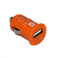 Автомобильный адаптер - АЗУ-USB для Apple iPhone 4 1000 mA (оранжевый)

