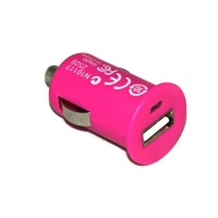 Автомобильный адаптер - АЗУ-USB для Apple iPhone 4 1000 mA (пурпурный)

