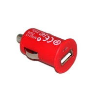 Автомобильный адаптер - АЗУ-USB для Apple iPhone 4 1000 mA (красный)

